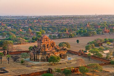 Old temples in Bagan at sunrise, UNESCO, Old Bagan, Myanmar