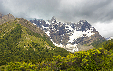 Paine Grande mountain in French Valley, Torres del Paine National Park, Patagonia, Chile, South America