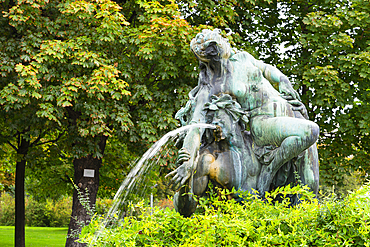 Detail of Tilgnerbrunnen fountain, Volksgarten park, Vienna, Austria, Europe