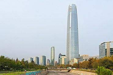 Gran Torre Santiago and Titanium La Portada buildings, Santiago Province, Santiago Metropolitan Region, Chile, South America