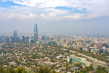 Providencia with Gran Torre Santiago, Santiago Province, Santiago Metropolitan Region, Chile, South America