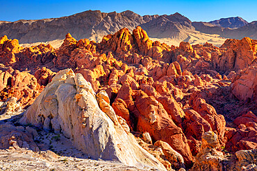 Fire Canyon and Silica Dome, Valley of Fire State Park, Nevada, Western United States, USA