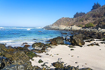 Las Cujas beach, Cachagua, Zapallar, Petorca Province, Valparaiso Region, Chile, South America