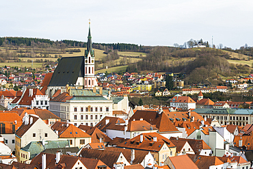 St. Vitus Church in Cesky Krumlov, UNESCO World Heriage Site, South Bohemian Region, Czech Republic (Czechia), Europe