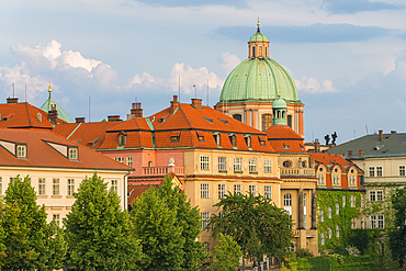 Dome of Church of Saint Francis of Assisi, Prague, Bohemia, Czech Republic (Czechia), Europe