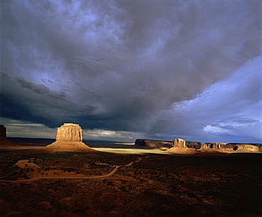 Monument Valley, an area in Utah and Arizona, United States of America (U.S.A.), North America