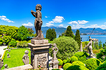 The gardens of Borromeo Palace, Isola Bella, Lake Maggiore, Verbania district, Piedmont, Italian Lakes, Italy, Europe