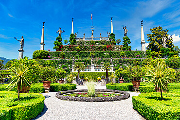 The gardens of Borromeo Palace, Isola Bella, Lake Maggiore, Verbania district, Piedmont, Italian Lakes, Italy, Europe