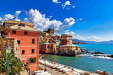 The typical Boccadasse neighborhood, Genoa, Liguria, Italy, Europe