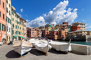 The typical Boccadasse neighborhood, Genoa, Liguria, Italy, Europe