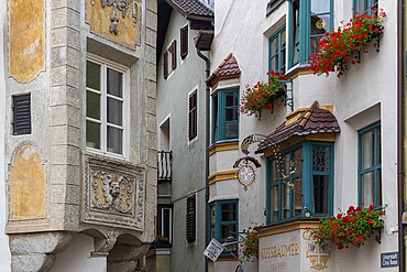 The old town of Chiusa, Sudtirol (South Tyrol), Bolzano district, Italy, Europe