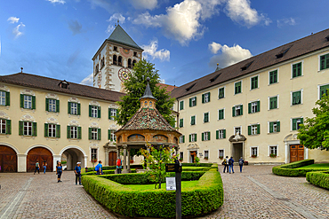 Neustift Convent courtyard, Brixen, South Tyrol, Italy, Europe