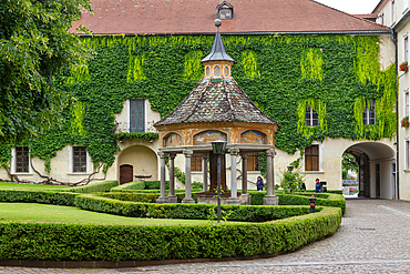 Neustift Convent courtyard, Brixen, South Tyrol, Italy, Europe