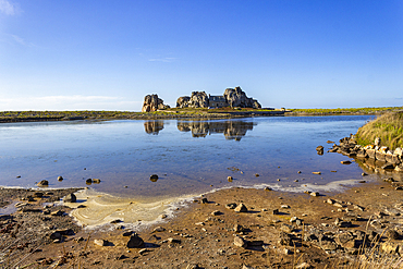 The house between the rocks, Le Gouffre, Plougrescant, Cotes-d'Armor, Brittany, France, Europe