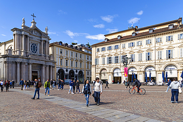 Piazza San Carlo, Turin, Piedmont, Italy, Europe