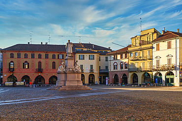 Piazza Cavour, Vercelli, Piedmont, Italy, Europe