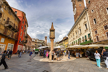 Piazza delle Erbe, Verona, Verona district, Veneto, Italy, Europe