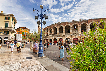 The Arena, Piazza Bra, Verona, Verona district, Veneto, Italy, Europe