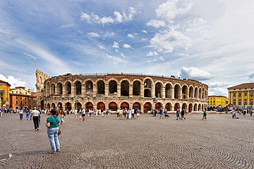 The Arena, Piazza Bra, Verona, Verona district, Veneto, Italy, Europe