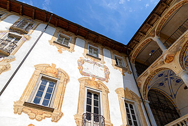 Villa Nigra, historic building in the center of the town of Miasino, Orta lake, Novara District, Piedmont, Italian Lakes, Italy, Europe