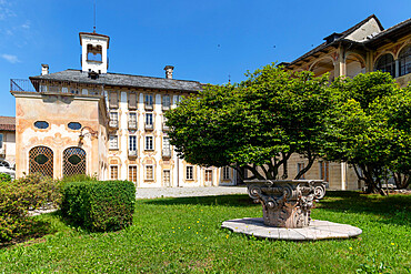 Villa Nigra, historic building in the center of the town of Miasino, Orta lake, Novara District, Piedmont, Italian Lakes, Italy, Europe