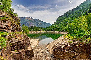 Antrona Lake, Antrona Valley, Verbano Cusio Ossola district, Piedmont, Italy, Europe