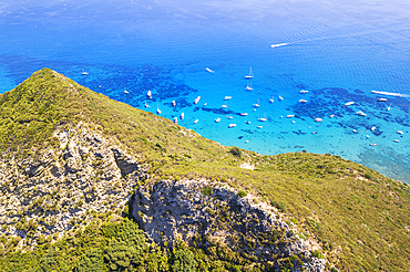 Mountains of Palmarola island, Ponza municipality, Pontine archipelago, Tyrrhenian sea, Latina Province, Latium (Lazio), Italy, Europe