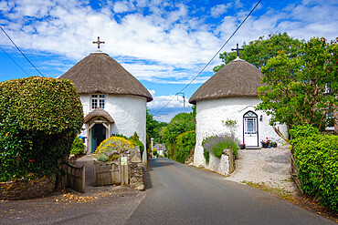 Round Houses, Veryan, The Roseland, Cornwall, England, United Kingdom, Europe