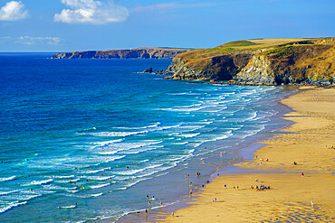 Watergate Beach, Newquay, Cornwall, England, United Kingdom, Europe