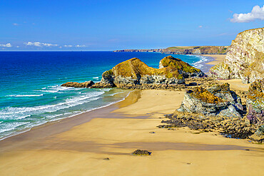 Whipsiderry Beach, Newquay, Cornwall, England, United Kingdom, Europe