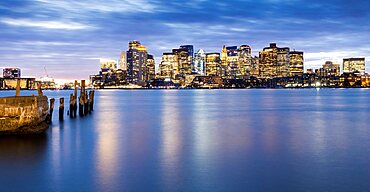 Boston Waterfront at Dusk