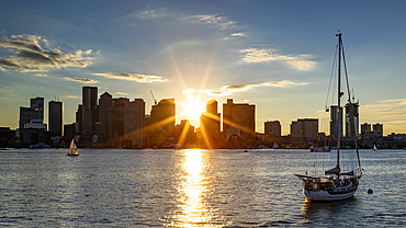 Sun Flare over Boston from the East