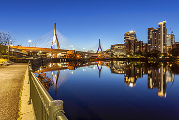 Boston Zakim Bunker Hill Bridge Reflection Walkway