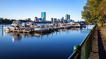 Boston Skyline with Boats in Marina