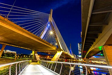 View Below Zakim Bunker Hill Bridge