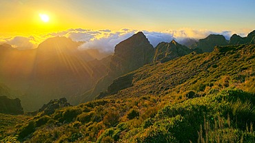 Sunset from summit of Pico do Areeiro, Madeira