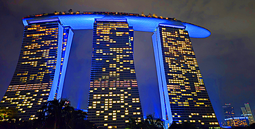 Marina Bay Sands Hotel at night, Singapore
