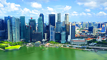 Central Business District from top of Marina Sands Hotel, Singapore