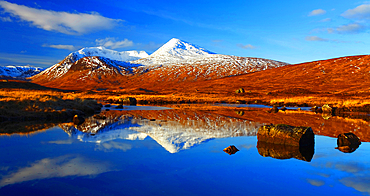 Loch Nah Achlaise, Rannoch Moor, Highland Region, Scotland, United Kingdom, Europe