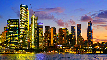 Sydney skyline at dusk, Australia