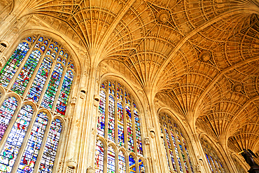 King's College Chapel interior, Cambridge, England, UK