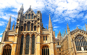East Front, Ely Cathedral, Ely, Cambridgeshire, England, UK