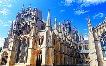 East Front, Ely Cathedral, Ely, Cambridgeshire, England, UK