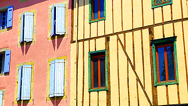 Medieval architecture, Mirepoix, Ariege, France