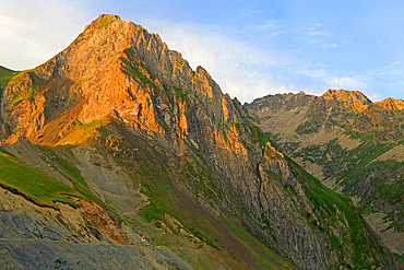 Panoramic views of the Pyrenees from Col Du Tourmalet 2115metres, France