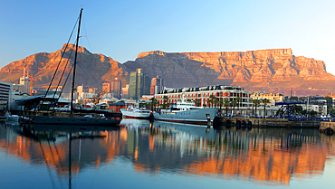 Table Mountain from The Waterfront, Cape Town, South Africa, Africa