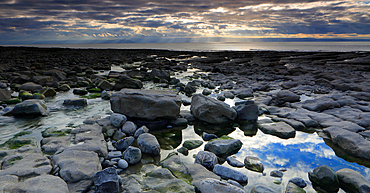 Seascape from Nash Point looking across The Bristol Channel, South Wales, United Kingdom, Europe