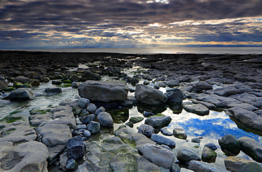 Seascape from Nash Point looking across The Bristol Channel, South Wales, United Kingdom, Europe