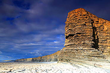 Cliffs at Nash Point, Glamorgan Heritage Coast, South Wales, United Kingdom, Europe