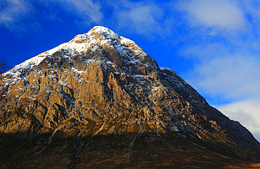 Buachaille Etive Mor and River Coupall, near Glencoe, Highland, Scotland, United Kingdom, Europe